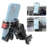 Upgraded Aluminum Phone Mount for Ford F-150 2021-2024, Ford F-250/F-350 2023-2024, F-150 Lightning XL&PRO, Vent Cell Phone Holder with 360° Rotation Ball Head Adapter Compatible with all Smartphones