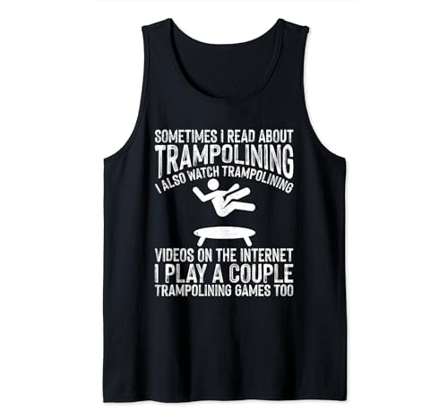 A veces leo trampolín niñas niños gimnasta Camiseta sin Mangas