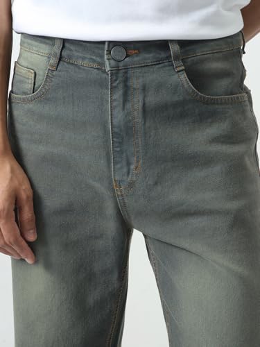 Image of Urbano Fashion Men's Straight Fit Heavy Washed Jeans Stretchable
