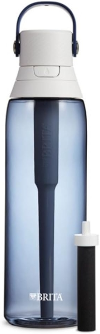 Brita BPA-Free Filtering Water Bottle with Straw - Night Sky