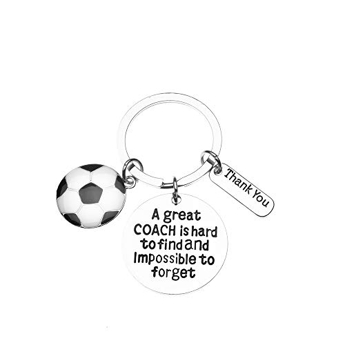 Sportybella Soccer Coach Keychain- Soccer Coach Gifts- Soccer Great Coach is Hard to Find Jewelry - Perfect Soccer Coach Gifts