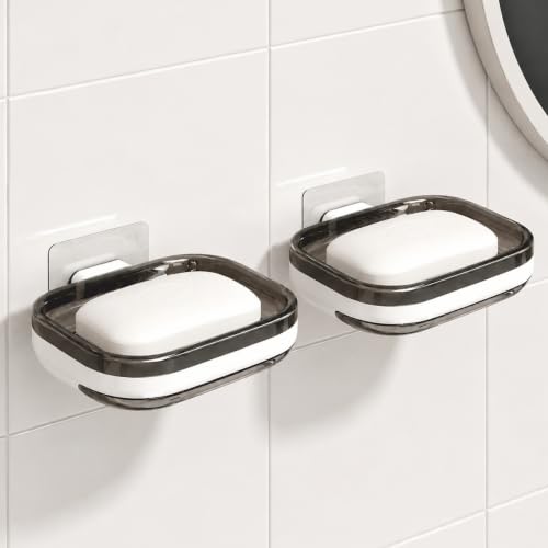Image of Boniry 2 Pcs Soap Holder for Bathroom - Elegant and Durable Soap Case, Versatile Soap Box for Shower or Sink, Soap Dish to Keep Your Soap Dry and Clean