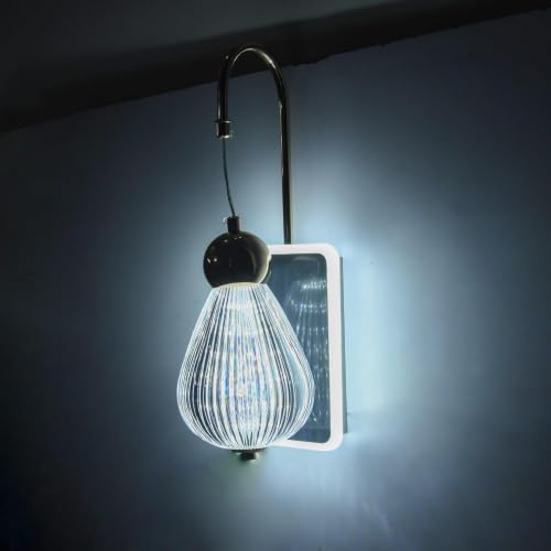 Image of ultimate 8WATT Crystal Diamond Wall Lamp with 3-in-1 Light Color: White, Warm, Natural - Gold Finish Indoor Decorative Lighting