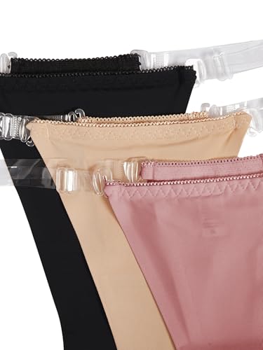Image of GORGLITTER Women's G String Thongs Sexy 3 Pack No Show Invisible Clear Strap Underwear Low Rise Panties