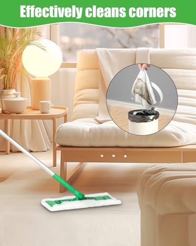 64 Stück Trockenkehrtücher, Kompatibel mit Swiffer Sweeper, Trockenwischpad zum Bodenwischen und Reinigen, Einweg-Staubwedel-Nachfüllungen, Wischpad für Eine Schnelle Und Einfache Reinigung