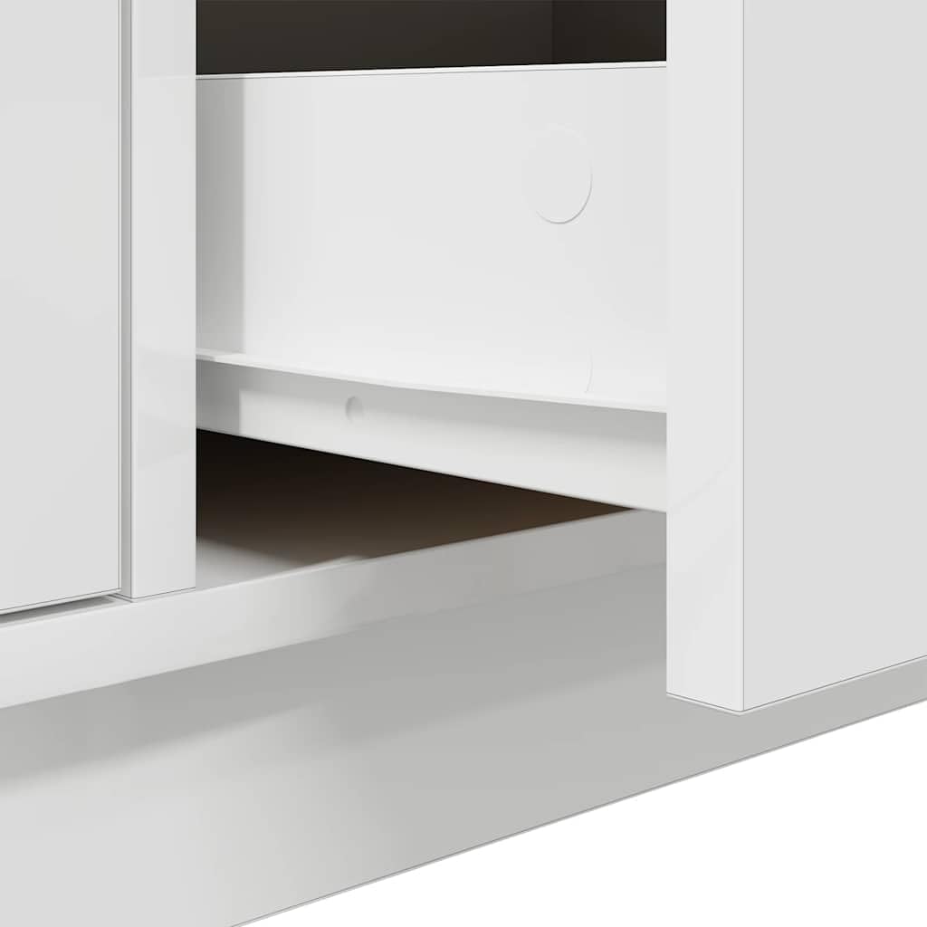vidaXL Mobile Porta TV con Luci LED Bianco 100x41x50 cm, Mobile TV, credenza TV, Armadio Hi-Fi, banco TV, Mobile Porta TV, Mobile multimediale