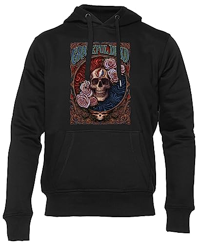 Hoodie noir Grateful Dead unisexe ample pour éliminer la sensation de fraîcheur