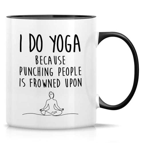 Retreez Funny Yoga Mug Gift, I Do Yoga Meditation 11 Oz Ceramic Coffee Mugs