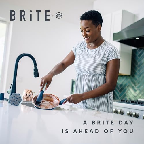 Image of Brite by Scotch-Brite Limited Edition Mess-Free Dishwand, Sleek and Stylish Dish Brush with Soap Dispenser Handle