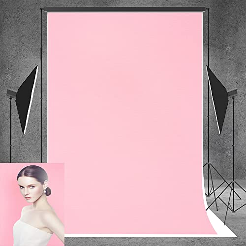 5X7Ft(220X150Cm) Light Pink Photo Backdrops Birthday Photography Backdrop Studio Photo Shoot Background For Parties(With Pocket, After Ironing, The Effect Is Better) #TOP7