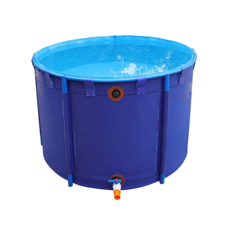 Estanque de lona para cultivo de koi y almacenamiento de agua plegable sobre el suelo