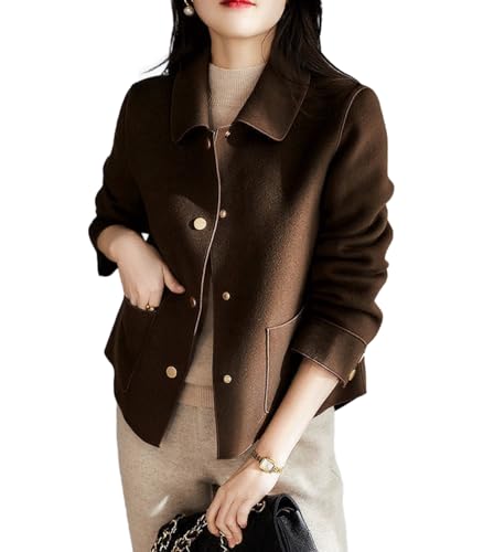 INVACHI Blazer for Women Casual Solid Blazer Suit Jacket Lapel Snap Jacket with Pockets