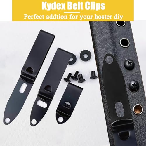 Kydex Kit de bainha de faca com clipe de cinto, kit de coldre de aço inoxidável Kydex DIY, clipes de