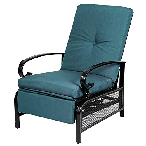 Incbruce Outdoor Lounge Chair with Steel Frame & Cushions