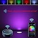 6er WIFI RGB LED Bodeneinbauleuchten Terrassen Bodenstrahler Terrassenbeleuchtung Arbeitet mit Alexa, Google Home,RGB Ø45mm IP67 Wasserdicht 0.5W LED Einbaustrahler rgb Full Kit