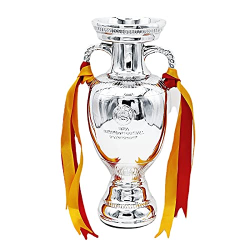 Trofeo de fútbol, trofeo de réplica de la Copa Europea, resina trofeo deportivo de la Copa Europea con cintas, souvenirs decorativos y objetos de colección para los amantes del deporte, 16-44 cm (16