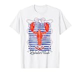 Vintage Lobster Club Coquette Bow Foodie Ocean Aesthetic T-Shirt
