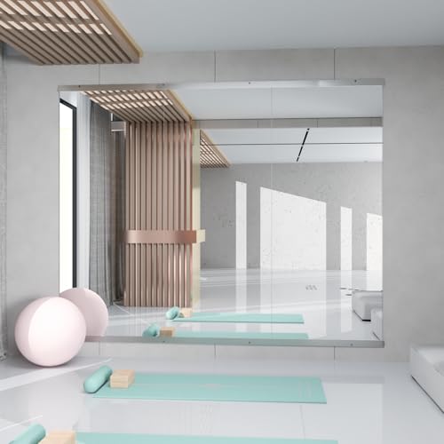 Miroir entraînement mural en verre trempé contre les reflets déformés