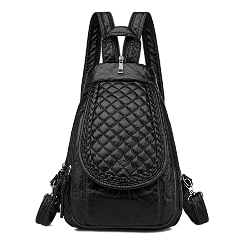 HUAZHIMAO Petit Sac à Dos pour Femme Mini Sacs À Bandoulière PU Cuir Étanche Feminin Sac à Main...