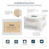 Tecmojo Szafka sieciowa o głębokości 450 mm, 450 mm, szafka ścienna, szafa serwerowa, obudowa z sieci IT, zamykane drzwi i ściany boczne, płaskie opakowanie (biała, szklane drzwi 6U biała)