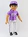 Purple Baseball Uniform with Baseball Bat, Helmet, and Shoes | Fits 18