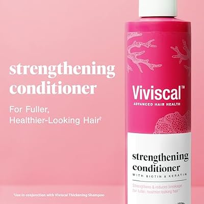 Viviscal Hair Strengthening Conditioner Strengthens and Reduces Breakage for Fuller, Healthier Hair With Biotin, Keratin and Marine Extracts 250ml (8.45 Fl Oz)
