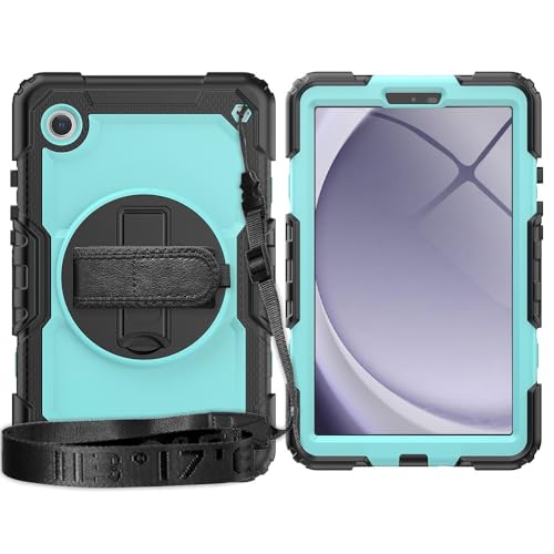Coque Samsung Galaxy Tab A9 8.7 2023 antichoc TPU avec béquille et bandoulière