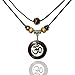 LAVIP Leather Hemp Hawaiian Circle Ohm Om Yoga Buddha Pendant Necklace