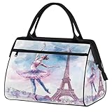 Bolsa de viaje de lona: 15.2 pulgadas de largo x 8.3 pulgadas de ancho x 11.6 pulgadas de alto. Asas duraderas que facilitan el embarque y el viaje. La bolsa de viaje es una bolsa de mano ideal para negocios o viajes, por lo que es un compañero perfecto para tus viajes