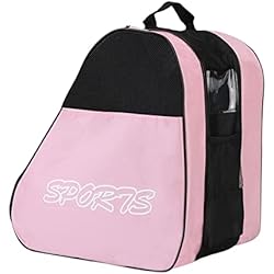 Patines Para Hielo Precios EKOKIM Bolsa de Patinaje sobre Hielo, Bolsas de Patinaje de Hombro Ajustables, Bolsa de Patinaje de Gran Capacidad para Patines, Patines en línea para niñas y niños y Adultos (Rosa)