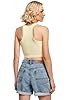 Urban Classics Women's Ladies Cropped Rib Top T-Shirt, Soft Yellow, XS #2