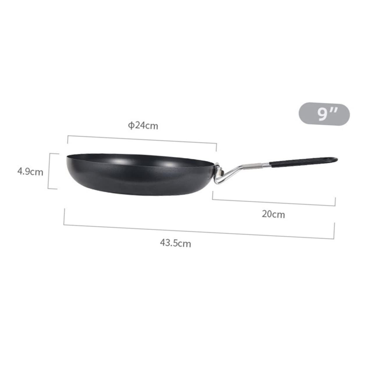 Bratpfannen, 3 Stück, 9 Bratpfannen, Grillpfannen for Backofen, Induktionskochfeld, Campingpfannen, gebratenes Campingkochgeschirr, Camping-Grillpfanne, Mini-Wok, Herd, Grillpfanne