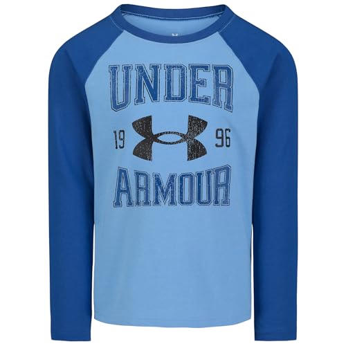 Image of Under Armour Boys' Long Sleeve Logo Graphic T-Shirt, Lightweight & Breathable, Relaxed Fit