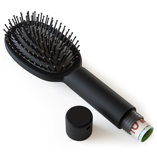 Evergreen Labs - Cepillo para el pelo con compartimento secreto y funda de dinero y llaves - Hucha discreta para objetos de valor - Caja fuerte oculta