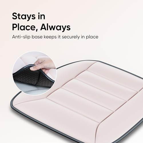 Image of Frido Slim Seat Cushion for Office Chair | Car & Wheelchair - 3cm Thin Memory Foam Cushion for Back Support & Pressure Relief - Non-Slip | Breathable Comfort Pad for Long Sitting (Beige)