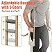 Aluminum Crutches for Adults, Pair of Height Adjustable Crutch (Fits 5'0