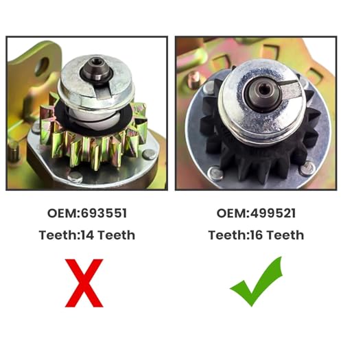 Démarreur tondeuse à gazon 16 dents compatible avec moteurs 5778 SBS0004 - 5