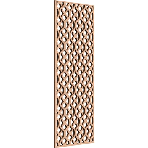 Image of Resort Decorative Pierced Fretwork Wood Wall Panels, 13 3 /8 inchW x 34 3 /8 inchH x 3 /8 inchT, Alder