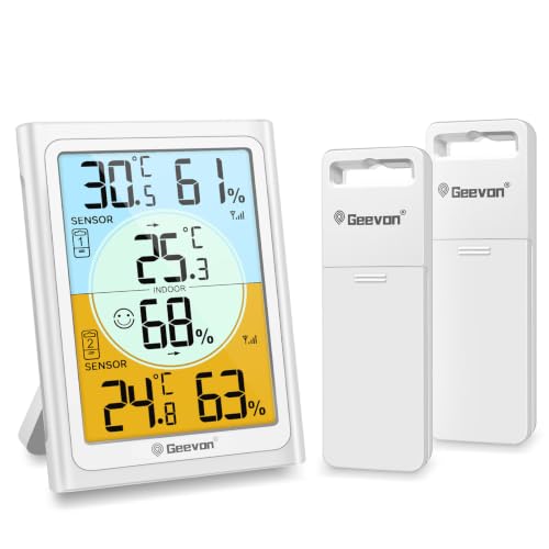 Termómetro de congelador con alarma de temperatura y sensor dual Geevon inalámbrico
