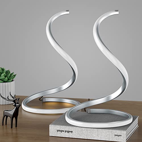 Lámparas de mesa NUÜR LED Set 2 plata táctil regulable miniatura 2