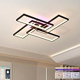 【Regolazione Luminosa e Colore con Atmosfera Unica】Questa plafoniera offre regolazione della luminosità (10%-100%) e della temperatura del colore (3000-6000K), creando l'atmosfera perfetta per ogni momento della tua vita.La base cambia colore in sincronia:3000K (luce calda e rosa) per serate romantiche,4000K (luce neutra e viola) per relax,6000K (luce fredda e blu) per concentrazione. Ideale come lampadario soggiorno moderno e lampadario camera da letto moderno, si adatta ai tuoi stati d'animo.