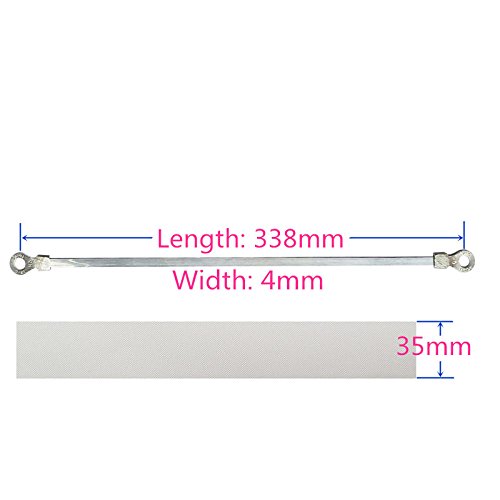 12-inch Hand Heat Seal Closer Impulse Sealer Accessories Repair Kit Heat Elements PTFE Cloth Covers, 2 Pcs heating element+2 Pcs PTFE Cloth (width 4mm)