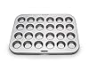 Fox Run Muffin and Cupcake Pan, Mini, 24 Cups, Stainless Steel