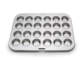 Fox Run Muffin and Cupcake Pan, Mini, 24 Cups, Stainless Steel