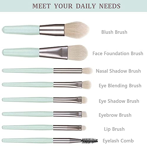 Makeup Brush Cleaner Deep Clean Quick Dry Spray Non-Wash With 8Pcs Professional Travel Makeup Brushes Set #TOP4