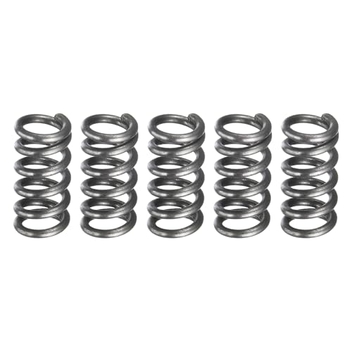 uxcell 5Pcs Compression Spring 5mm OD 0.8mm Wire Size 10mm Free Length
