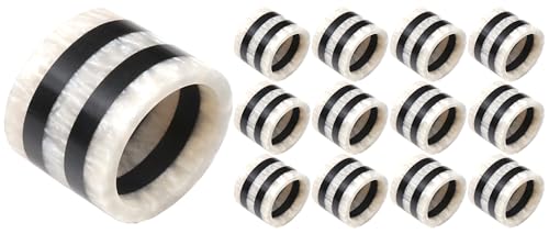 Alpha Living Home Resin Napkin Rings, Set of 12, Modern Round