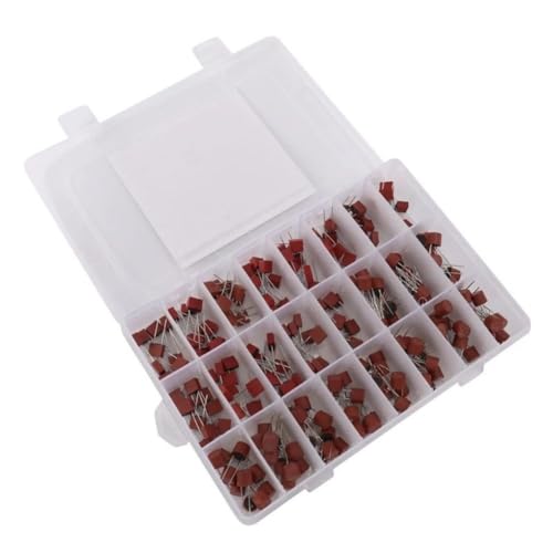 KSOPUERT 240PCS 0.5A-10A 24 Value 392 382 Fuse Kit Square Round 250V Slow-Blow for LCD TV Power PCB Board Insurance Kit