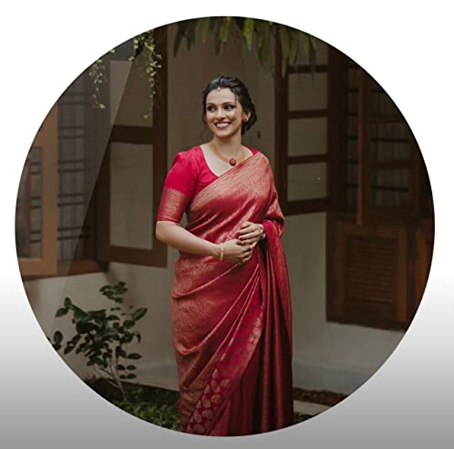 Image of Flosive Women's Present Banarasi Soft Lichi Silk Saree Beautiful Jacquard Rich Pallu Design Work Zari Woven Kanjivaram Silk Style Saree With Soft Lichi Silk Blouse Piece Ayn Royal Mix
