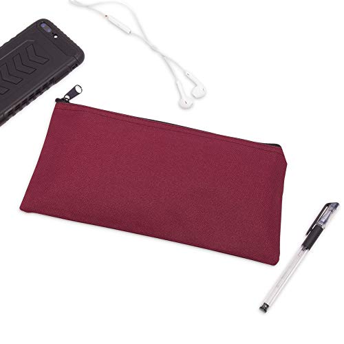 Dalix Zippered Money Pouch Bank Bag Security Deposit Bags Assorted Colors 6 Pack #TOP2